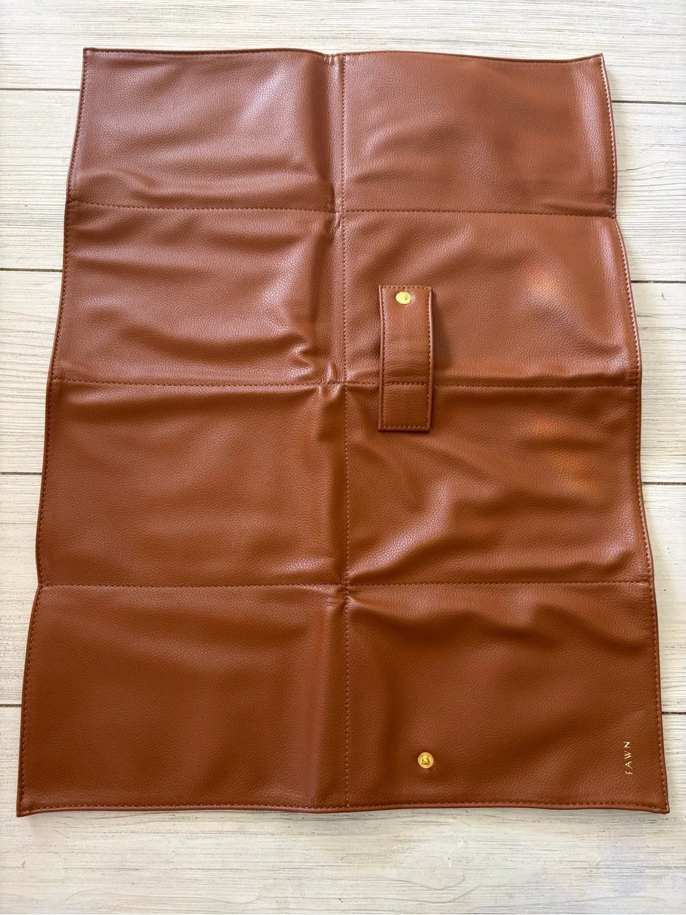 Fawn Baby Changing Pad | Brown Vegan Leather Portable Diaper Changing Mat